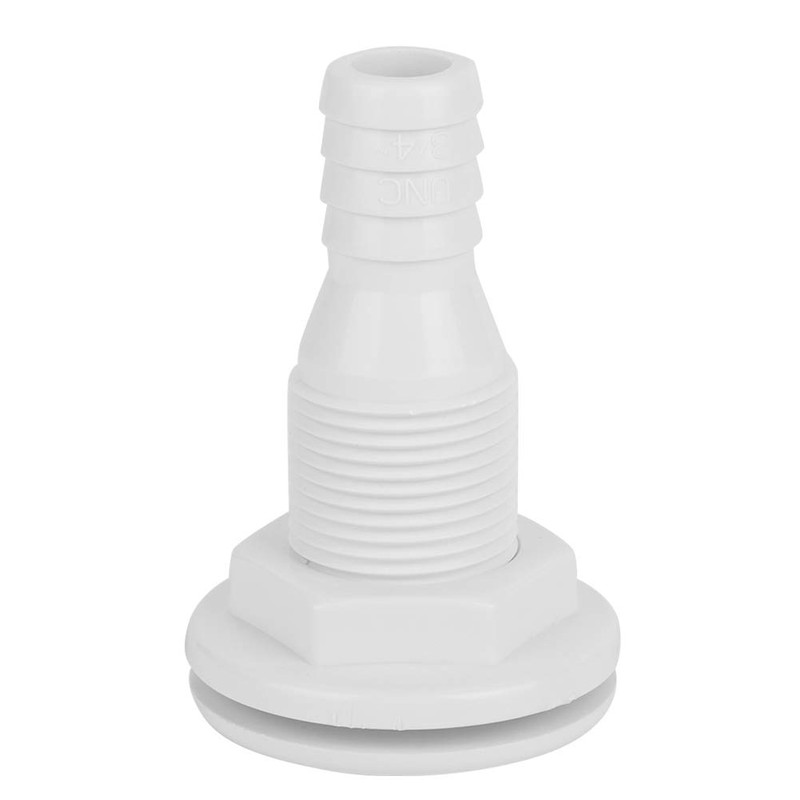 Klanata 3/4 Plastic Marine Thru Hull Fitting, Boat Drain Outlet