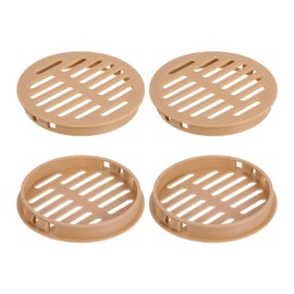 QUARKZMAN Round Soffit Ventilation 3 Inches, Pack of 6 Orange Plastic 80 mm Soffit Ventilation Cover - Circular Ventilation Grille - Air Flows Easily for Bathroom, Office, Kitchen, Cupboard
