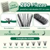 Kit de Extensiones de Pestañas KEYYOU 40D Mink Sintético para