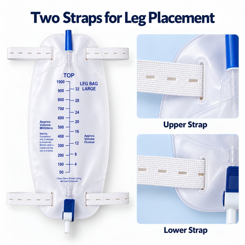 Leg Drainage Bag for Fluid Collection – Anti-Backflow Design for