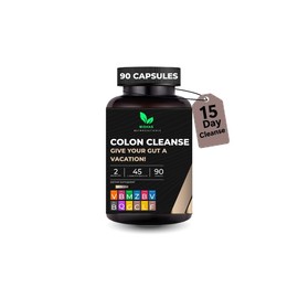 Mishas Nutraceutical Colon Cleanse – Supports Gut & Colon Health, Helps with Gas & Bloating, Contains Magnesium, Berberine, Vitamin D & Quercetin – 90 Capsules