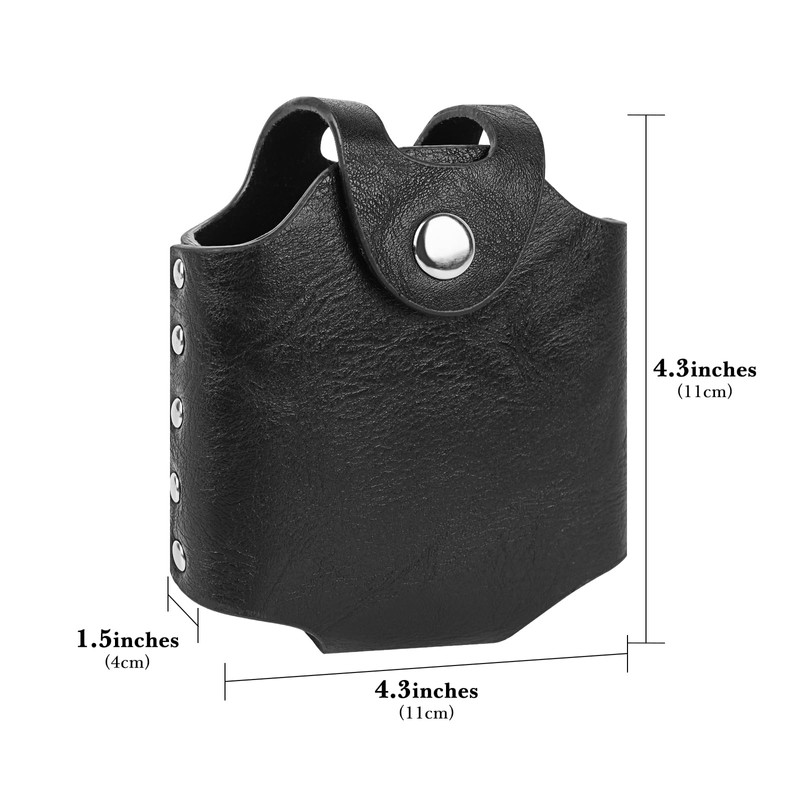 Linkidea Vegan Leather Hip Flask Leather Case, Flask Protective Case