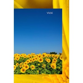 Vickis Sunflowers Mini Notebook: 10x15cm Ruled