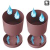 PECZEKO Matte Flower Pot, Plastic Planter, Decorative Pot for Large