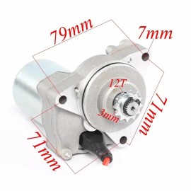 FANCY SCOOTERS TaoTao 110cc Boulder, B1, B3, ATV Electric Starter Motor - Top Mount