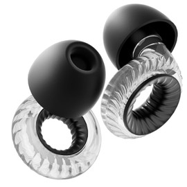 Concert Ear Plugs, Yawsoy High Fidelity Noise Cancelling Earplugs, Reusable Ear Plugs for Musicians, Raves, Focus and Sleep, 20dB Noise Reduction & Hearing Protection, 6 Pair Ear Tips in S/M/L(Clear)