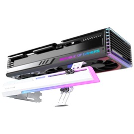 EZDIY-FAB 5V ARGB GPU Holder Brace Graphics Card Support Video Card Holder Bracket,Stretchable Structure,Video Card Sag Holder/Holster Bracket - White