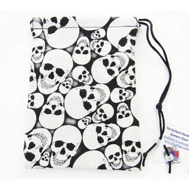 Glow Skulls Dice Bag Cotton 7inx5in Drawstring Gallant Hands Gamers Gear