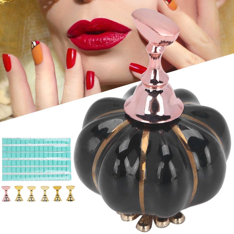 False Nail Art Stand Holder Showing Shelf Pumpkin Base False