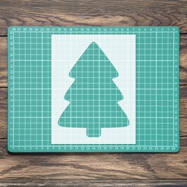 Christmas Tree Stencil: Mylar Airbrush Wall Art Painting Crafts - 190 Micron-A4 Stencil - Design Size (225mm 170mm)