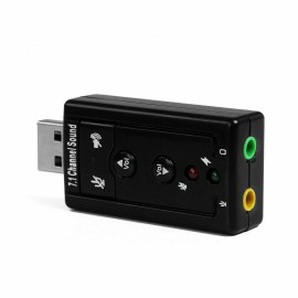 Unbranded USB 2.0 External 7.1 Channel 3D Virtual Sound Card Mic Adapter Laptop PC #15 NEW