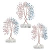 SUNYIK Rose Quartz and Aquamarine Money Tree with Double Heart