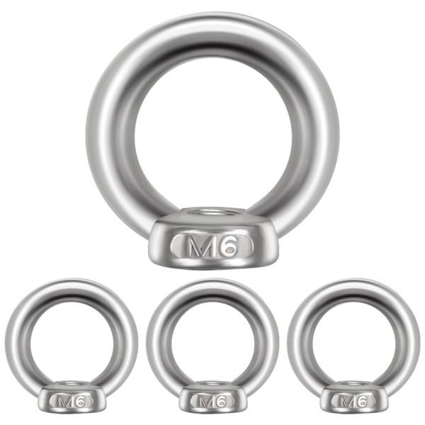 12pcs Ring Nut, M6 Ring Shape Lifting Eye Nut Lifting