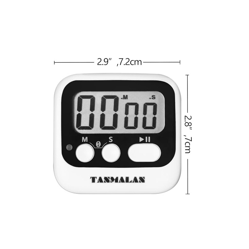 Easy to USE, Digital Timer Kitchen Timer, Magnetic Timer,Tanmalan(Black,1 Pack)