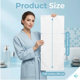 Sibba 100 Count Disposable Hair Drying Towels Bath Hair Towels, 27.5" x 12"