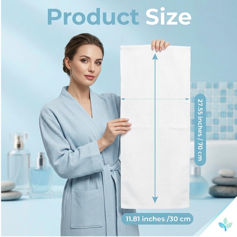 Sibba 100 Count Disposable Hair Drying Towels Bath Hair Towels,