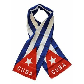 RFCO Cuba Country Lightweight Flag Printed Knitted Style Scarf 8"x60"