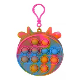 J.H. Company Monedero Fidget Toy Pop It Juguete Burbuja Anti Estres 1021 Color Vaca Multicolor 2