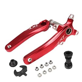 MUXSAM Bicycle Crank Arm Set Road Mountain Bike Crankset With Botton Bracket Bolts 170mm Crank Arm (Red.)
