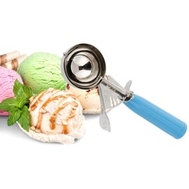 Xrten Ice Cream Scoop Stainless Steel Ice Cream Scoop with Trigger for Ice Cream Fruit and Vegetable Kitchen Tool