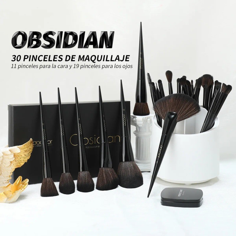 Juego De Brochas De Maquillaje Profesional Docolor, 30 Pieza