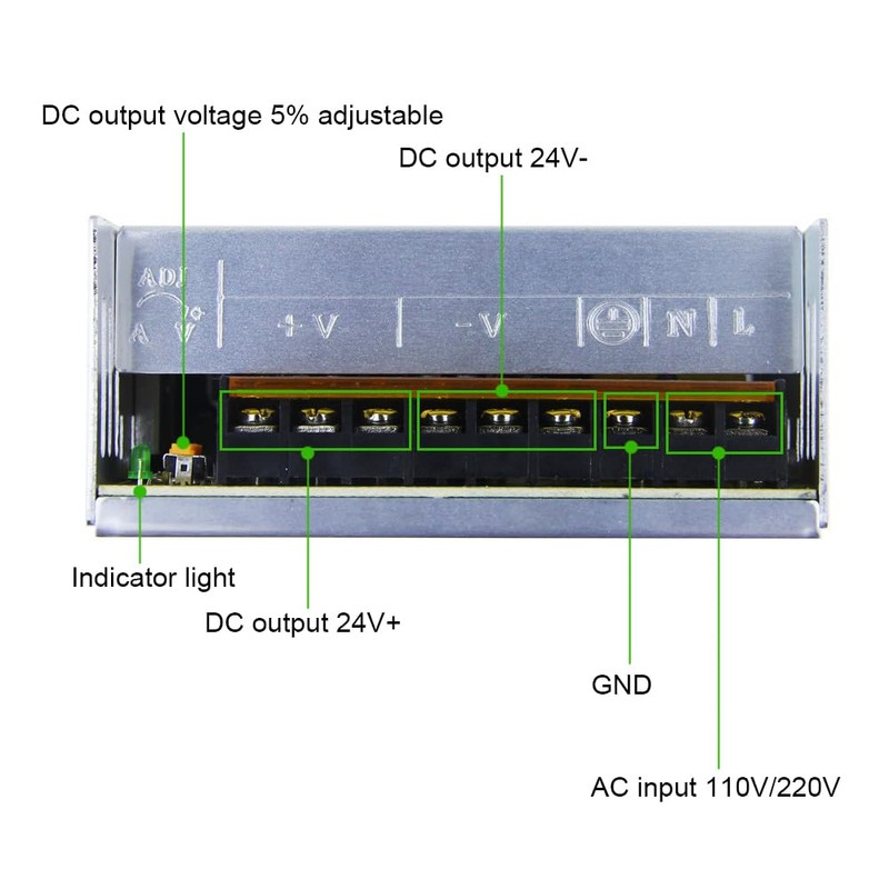 ALITOVE DC 24V 15A 360W Power Supply Universal Regulated Switching