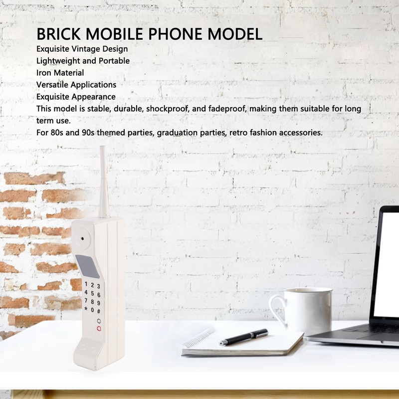 Brick Mobile Phone Model Vintage Cell Phone Prop Old Fashioned