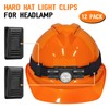12 Pack Hard Hat Light Clips for Headlamp, Hardhat Light