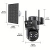 Sansco 5G WiFi Solar PTZ Security Camera 4MP Audio Dual