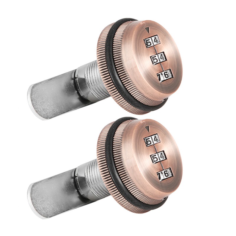 2pcs Zinc Alloy Mechanical Password 3-Digit Code Mailbox Cabinet LockRed