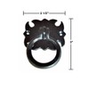 Renovators Supply Manufacturing Black Wrought Iron 3" Ring Cabinet Pulls