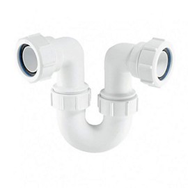 McAlpine TR10 Running Tubular Swivel 'P' Trap, White
