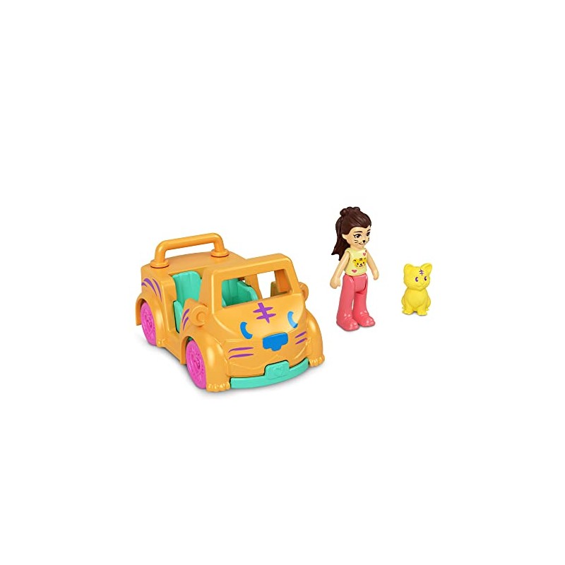 Polly Pocket Tiger Car Playset for Girls Ages 4 and