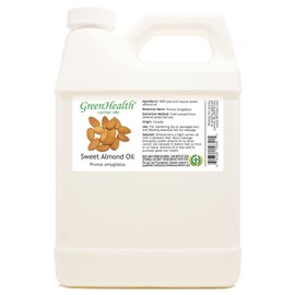 GreenHealth - Almond Sweet Oil 100% Pure, Cold Pressed - 32 fl oz - For Hair, Skin, & Nails - GreenHealth