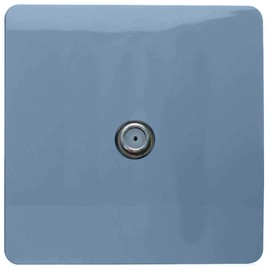 Trendi 1 Gang Artistic Modern Glossy Screwless Television Satellite Socket Sky