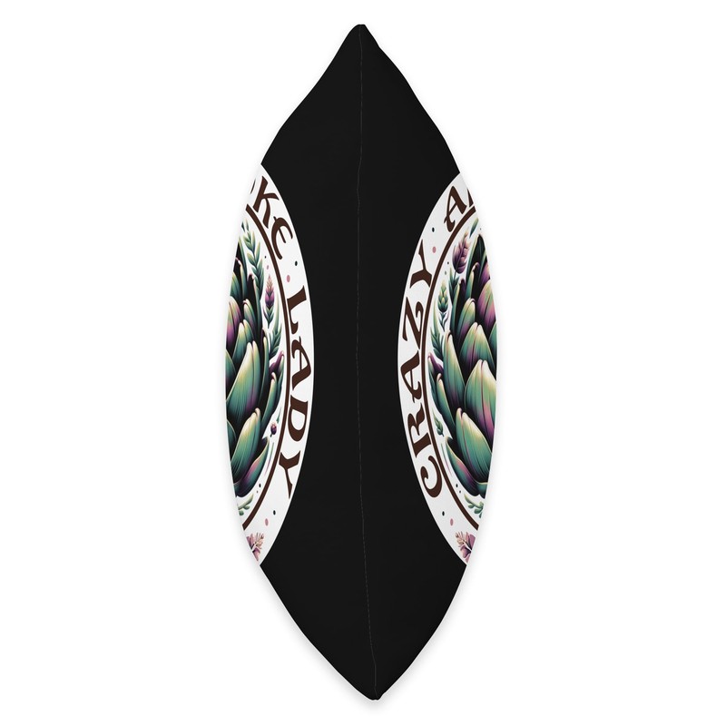 Crazy Artichoke Lady Artichoke vegan vegetarian artichoke Throw Pillow