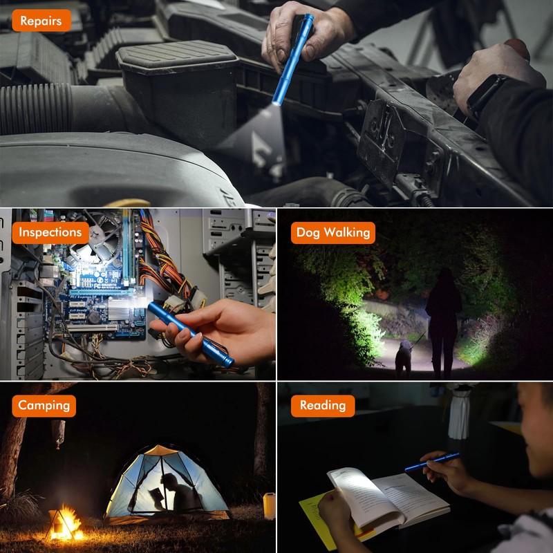 Brinyte PL01 165 Lumen Pen Light Flashlight Dual Mode High