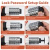 Topcrown Bike Chain Lock Upgrade Metal Digital Dials 3.2Ft Long