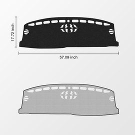 KUST Black Dash Cover for Ford Escape 2020-2023 2024 2025 2026 Left Hand Driving Dashboard Cover Non-Slip Interior Accessories for Ford Escape Custom Fit Dash Mat Sunshade Windshield No Glare