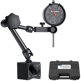 ALLmeter 0-1 Inch Dial Indicator with 132lbs Magnetic Base Precision Gauge for Machining, Lathe Alignment & Metalworking Dial Indicator Gage Gauge Set for 3D Printer Lathe Workshop Woodworking