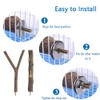 4 pieces bird toys, natural perches for birds, natural wood