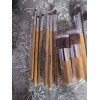 BS-MALL 11-Piece Bamboo Makeup Brush Set with Organizer Bag &