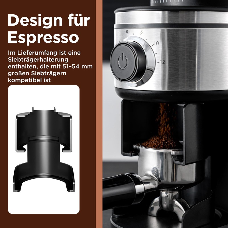 Ollygrin Burr Coffee Grinder, Electric Conical Coffee Bean Grinder With