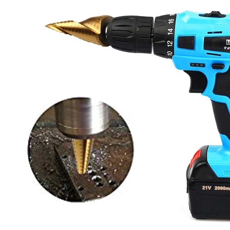 3PCS HSS Step Bits, High Speed Steel Step Drill Bits