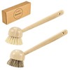 2 Pack Natural Kitchen Dish Brushes with Sisal & Palm