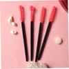 50 piezas/paquete de cepillos desechables de silicona para pestañas, varitas