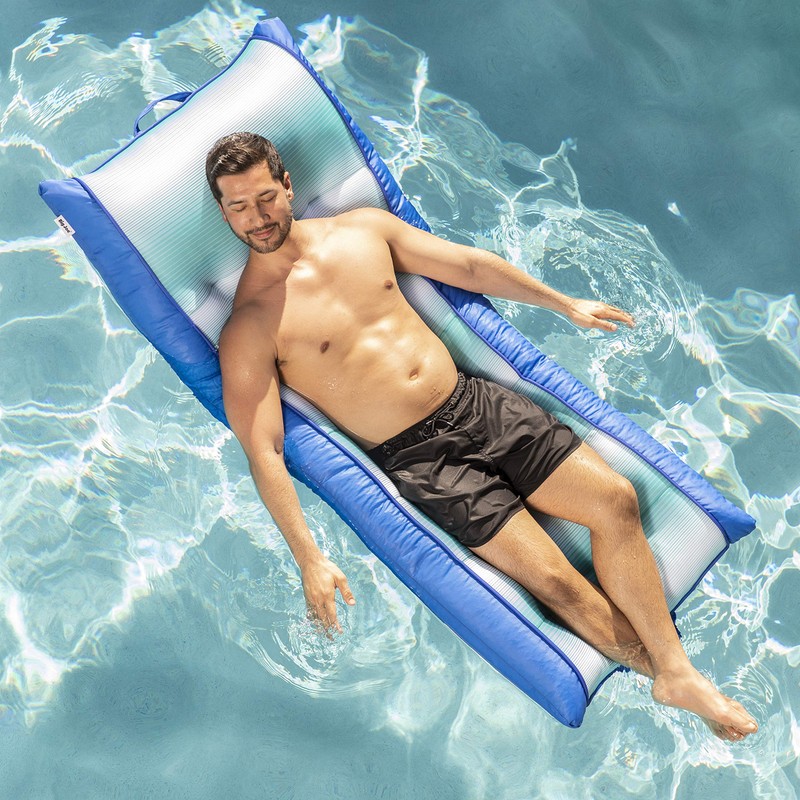 Big Joe Kona No Inflation Needed Pool Lounger with Headrest,
