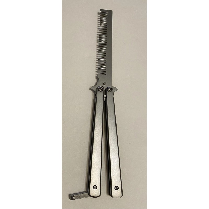 Cal Mart Practice Folding Trainer Butterfly Comb Tool -Silver color!