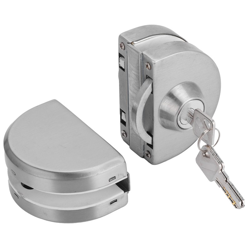 10‑12mm Thickness Glass Door Lock Stainless Steel Push Sliding Gate
