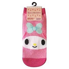 Sanrio SRN3619J Women's Socks, My Melody, Face, Approx. 9.1 - 9.8 inches (23 - 25 cm)